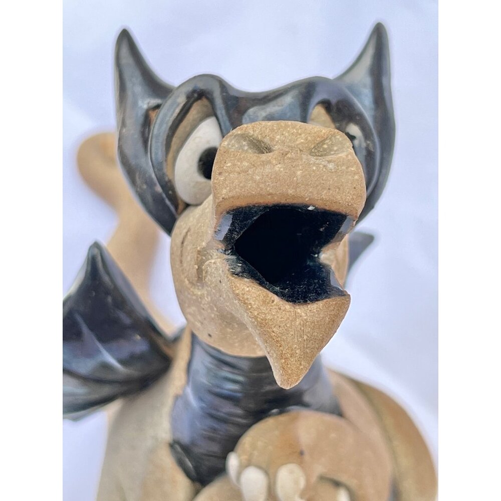 Handcrafted Ceramic Dragon Oil Lamp 1980s 8.5" X 7.75" Tall X 4.75" Unique Colle - Picture 11 of 16